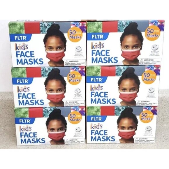 New! - FLTR Kids Face Mask  6 Boxes 300 Masks   FREE SHIPPING!!! - Picture 1 of 4